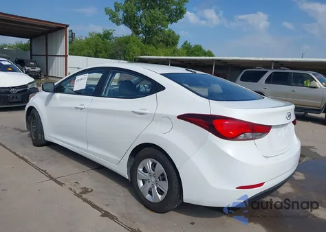 2016 Hyundai Elantra Se from USA, damaged, VIN 5NPDH4AEXGH726523